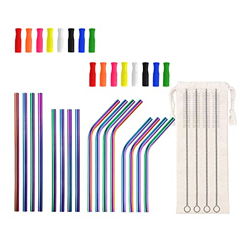 16 Pcs Short Metal Straw (16 Count)