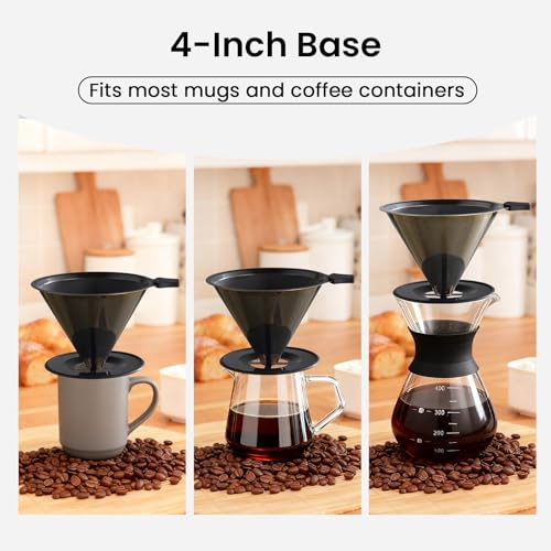 2.0 Upgraded】 Stainless Steel Pour Over Coffee Maker