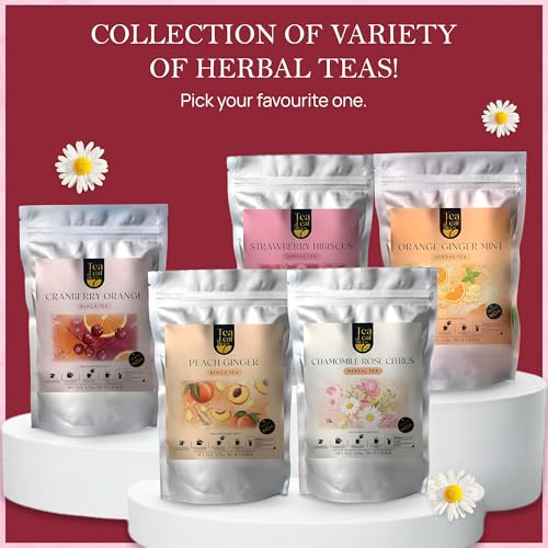 Tealeaf & Co. Chamomile Rose Citrus Herbal Tea Bags (7.055 Ounce)