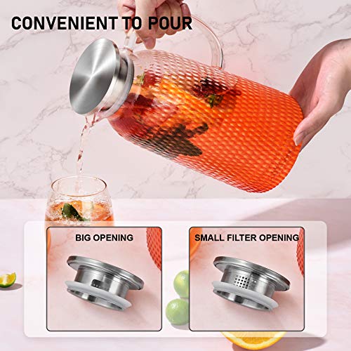 80oz Glass Pitcher with Lid