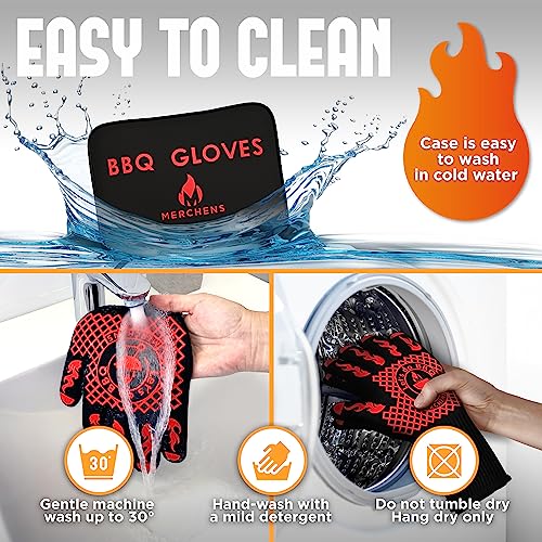 BBQ Grill & Oven Gloves 1472°F Heat Resistant (16.16 Ounce)