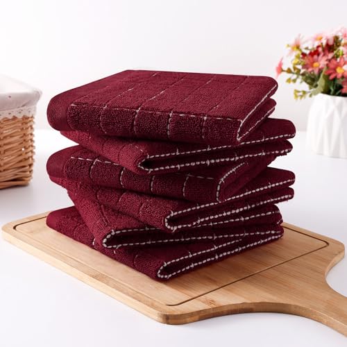 100% Cotton Terry Kitchen Dish Cloths (8 Count)