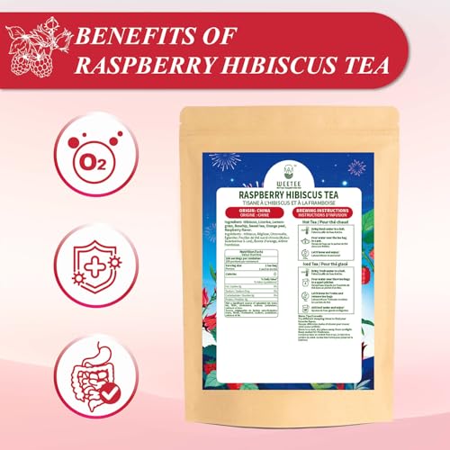 Raspberry Hibiscus Herbal Tea Bags 100 Count