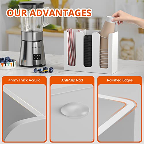 Acrylic Coffee Cup and Lid Storage Organizer Holder