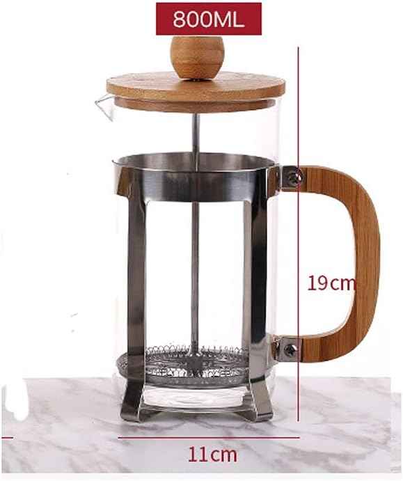 Press Eco Friendly Cover Coffee Plunger Tea Maker Percolator Filter Kettle Pot Glass Teapot