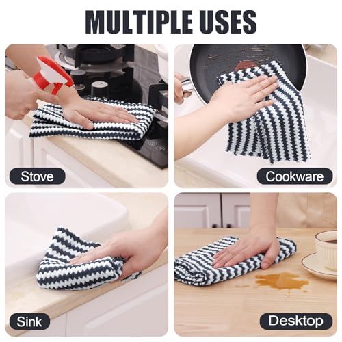 6 Pack Coral Velvet Kitchen Towels (6 Count)