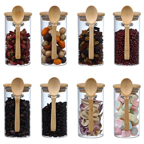 Glass Sugar Container with Spoon (8 Count)