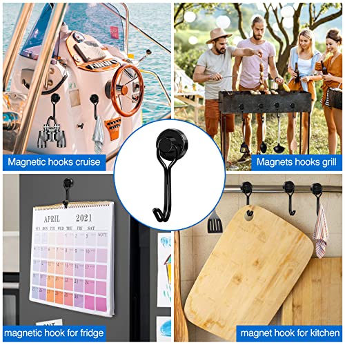 Magnetic Hooks Magnet Hook for Cruise Cabins Fridge 30LBS 6Pack (6 Count)