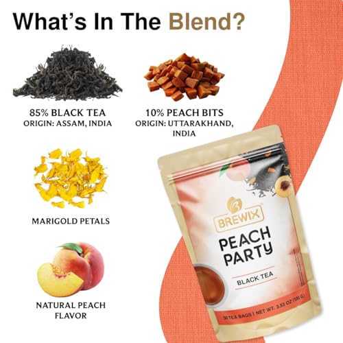 Peach Black Tea Bags (50 Count)