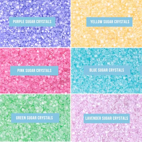 Pastel Colored Sugar 6 Cell Set (6.45 Ounce)