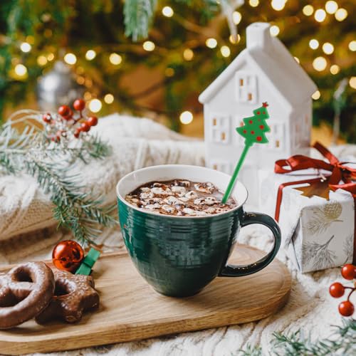 30 Pcs Christmas Drink Stirrers Christmas Tree Stir Sticks (30 Count)