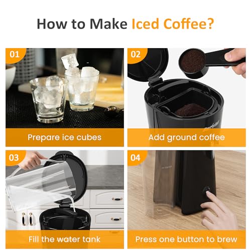 20Oz Iced Tea Coffee Maker with Reusable Filter