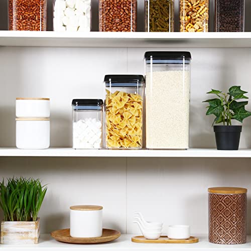 Flip Tite Acrylic Food Storage Container with Lid 6” XL Air Tight Ring Seal Flip Lock (3 Count)