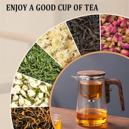 800ml Enchanted Glass Teapot with Strainer