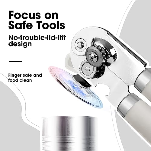 Heavy Duty Hand Can Opener Manual with Magnet Lid Remover