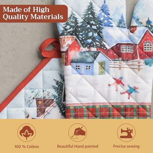 100% Cotton Oven Mitt & Pot Holder Set (2 Count)