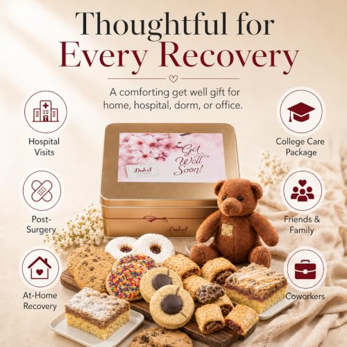 Dulcet Get Well Gift Basket Filled With A Variety of Baked Treats