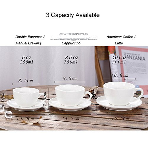 Double Espresso Coffee Cup and Saucer