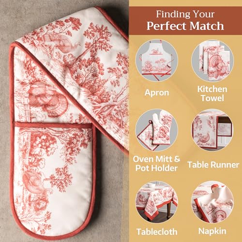 Double Oven Mitts 100% Cotton Double Oven Glove