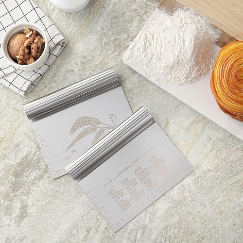 2PCS Dough Pastry Bench Cutter Scraper (2 Count)