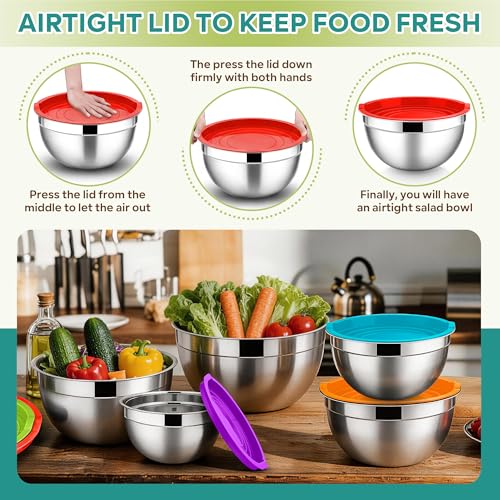 Mixing Bowls with Lids Set (5 Count)