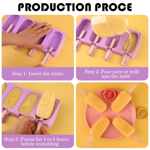 Large Oval Silicone Popsicle Molds (3 Count)