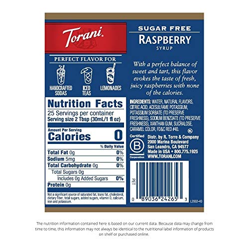 Sugar Free Raspberry Flavored Drink Syrup (101.6 Fl Oz)