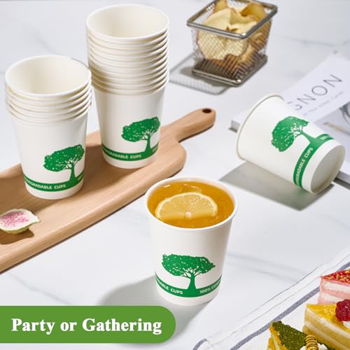 400 Pack Compostable Paper Cups (400 Count)