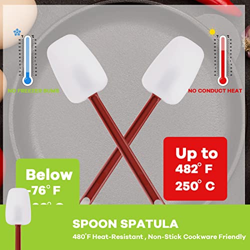 Silicone Rubber Spatula and Spoon Rubber Spatula Set of 3 (3 Count)