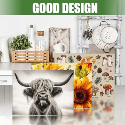 Large Dish Drying Mats For Kitchen Counter Microfiber Kitchen Drying Mat XL Draining Pad Absorbent Quick Drying Dish Mat 18x24 Inch