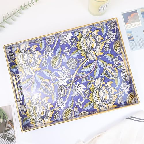 Rectangle Plastic Serving Tray with Handles