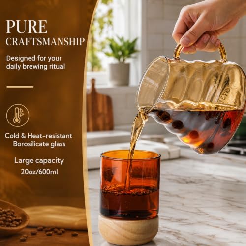 Pour Over Coffee Maker Set 20 oz (2 Count)