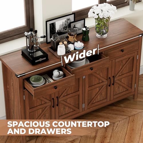 63" Sideboard Buffet Cabinet with Storage