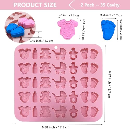 2 Pack Baby Shower Chocolate Mold (70 Count)