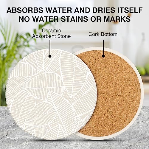 Ceramic Absorbent Table Coasters Set of 2 (2 Count)