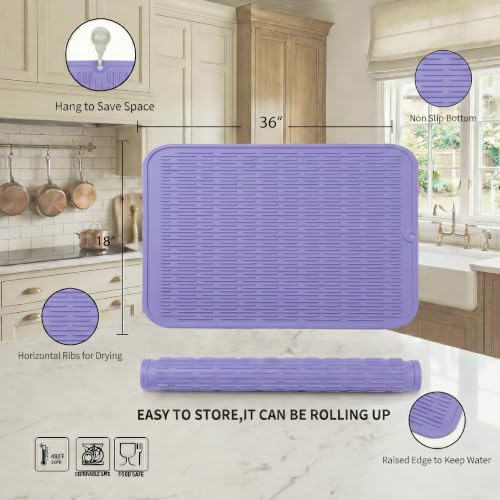 Silicone Dish Drying Mat for Multiple Usage