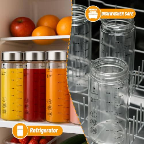16 oz Glass Juice Bottles with Lids (7.49 Count)