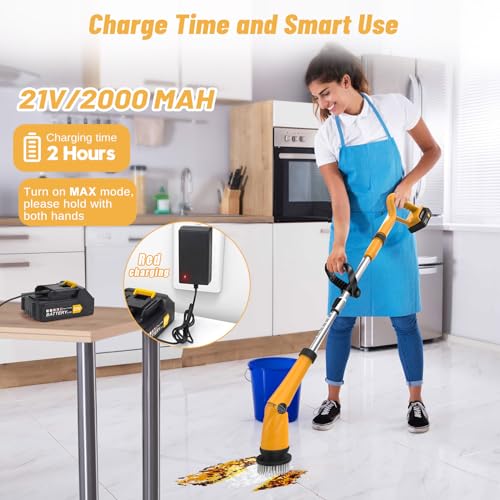 1500 RPM Electric Spin Scrubber with Two Batteries Q2 Pro
