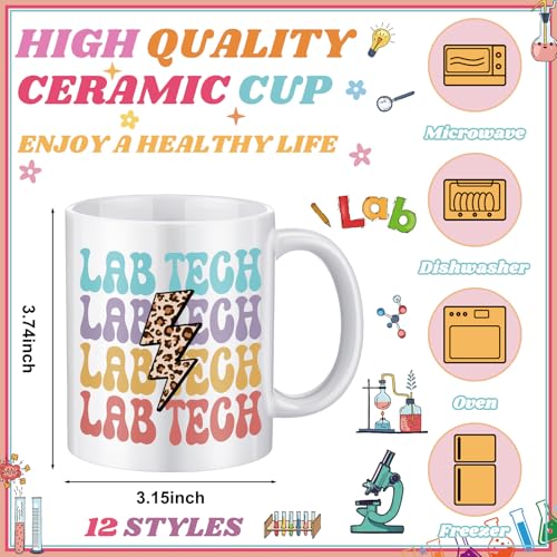 12 Pcs Lab Tech Gifts Mugs Bulk (12 Count)