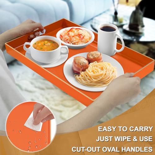 Orange Decorative Tray for Coffee Table