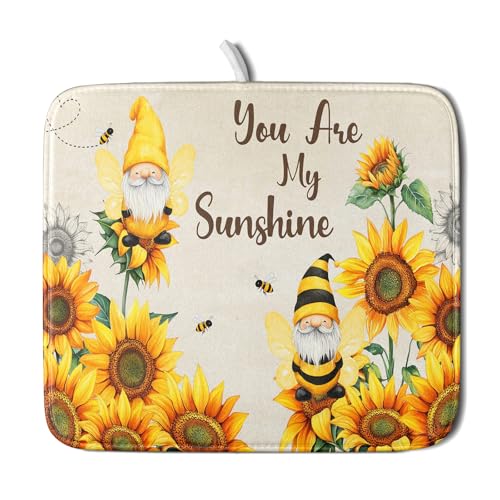 Bee Gnomes Dish Drying Mat