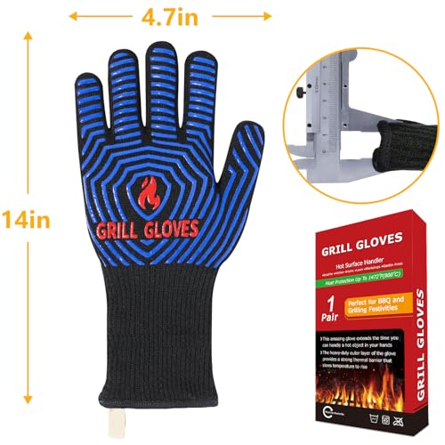 BBQ Gloves Oven Gloves 1472℉ Extreme Heat Resistant
