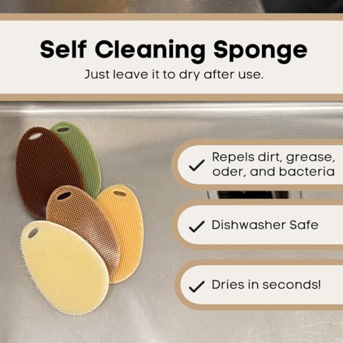 Silicone Dish Scrubber Set of 5 (5 Count)
