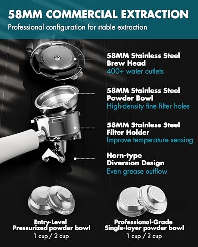 Espresso Machine with Grinder and Milk Frother