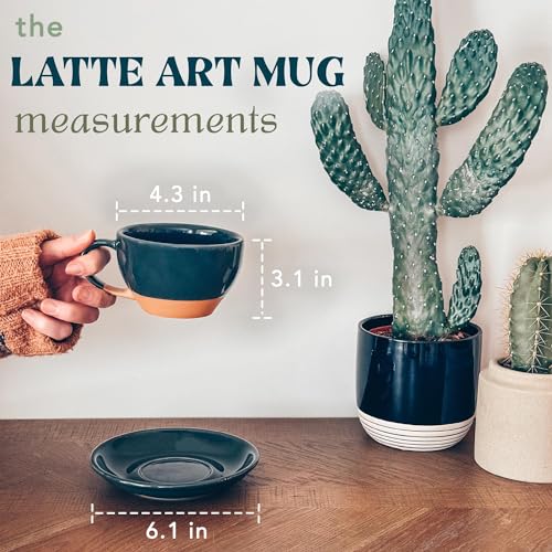 Mora Ceramic Latte Art Mug With Saucer