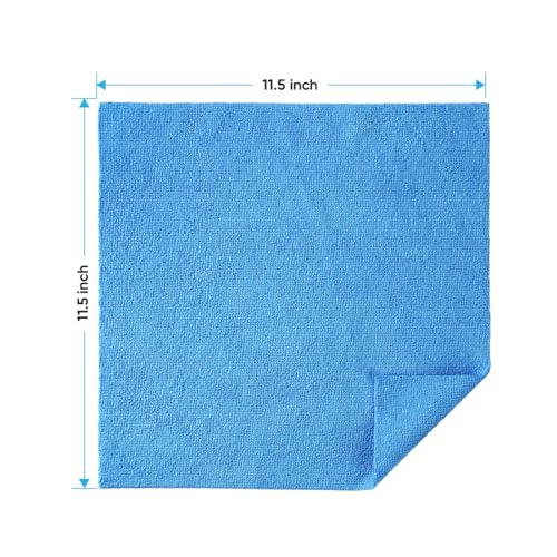 Blue Microfiber Cleaning Cloths 100 Pack (100 Count)