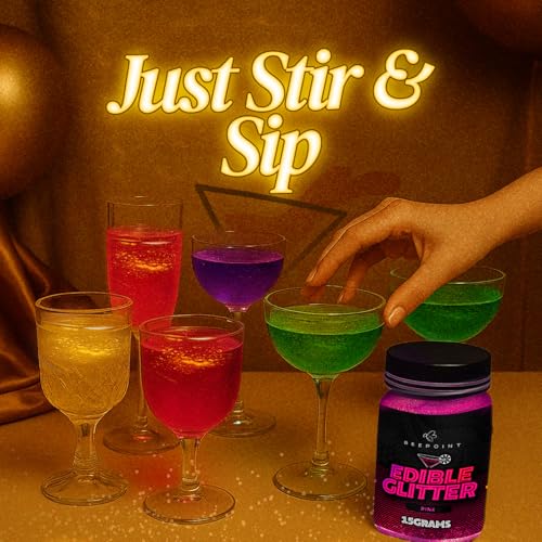 Pink Edible Glitter for Drinks 15g