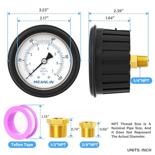 0~100Psi Stainless Steel 1