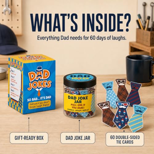 60 Dad Jokes Jar