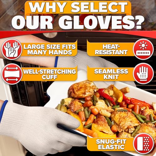 Heat Resistant Cooking Gloves for Indoor and Outdoor Use